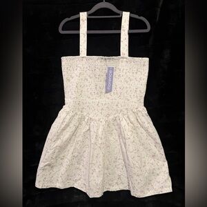 Florence by Mills Dreamy Sundress Size XL White Floral Smocked Clean Boho Cute